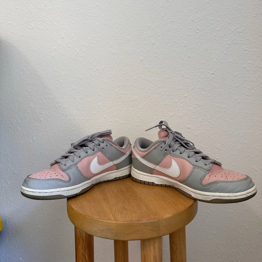 Nike Women’s Dunk Low Soft Grey and Pink - 7